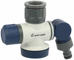 Green Apple Регулятор для подачи воды GREEN APPLE GARP-02 двухпутевой (кран+штуцер)