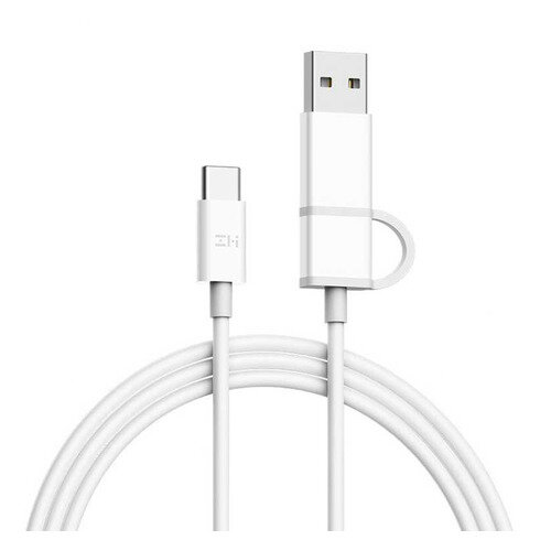 Кабель Xiaomi USB Type-C (m) - USB (m)/USB Type-C (m), 1м, белый [al311 white]