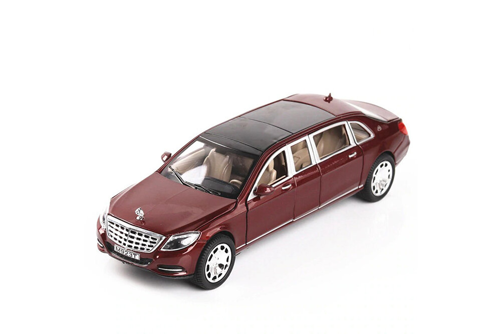 Mercedes W222 maybach pullman s-class X222 2020 dark red - фотография № 5