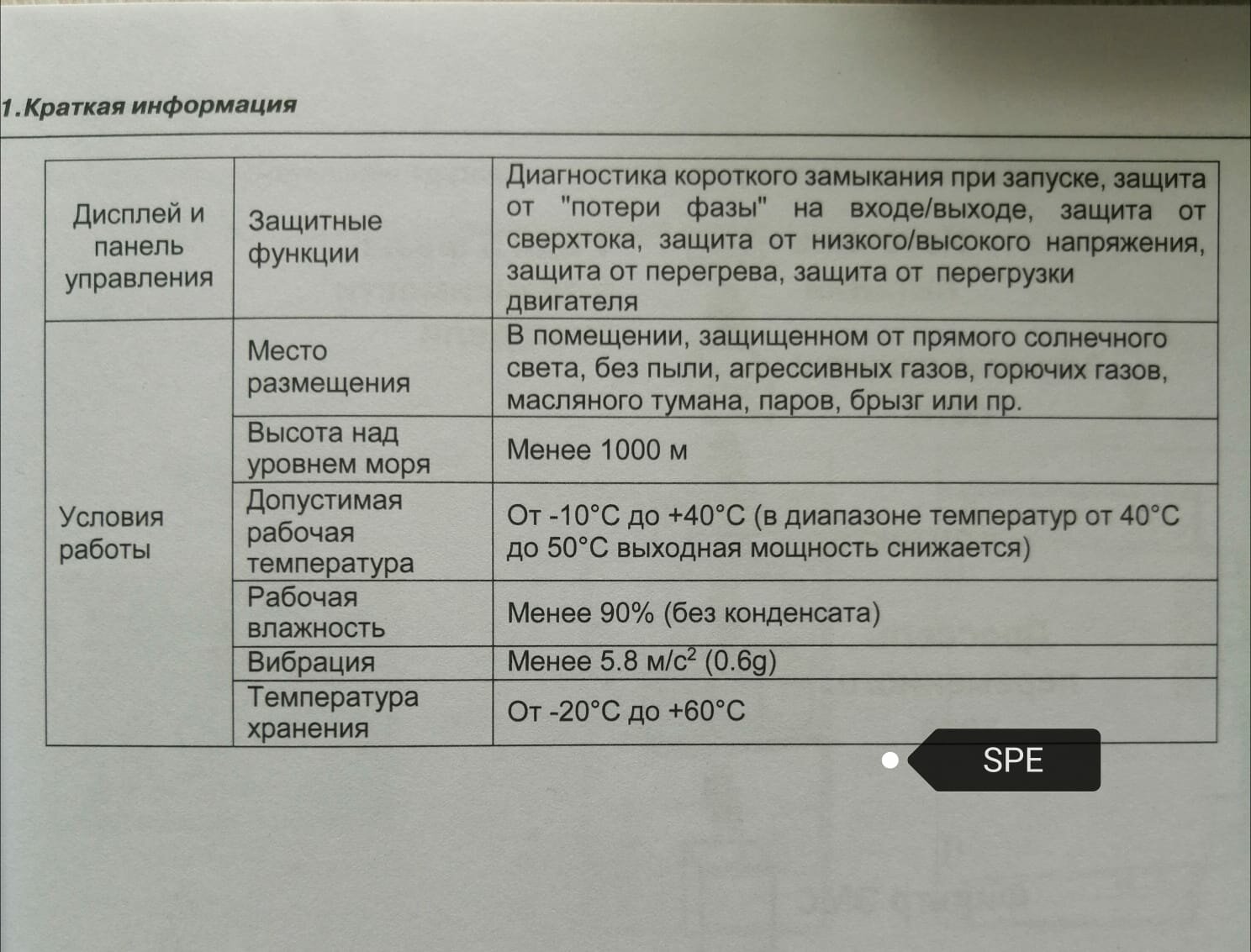 Преобразователь частоты Intek SPE401B21G (0.4KW, 220V, 1PH) - фотография № 9