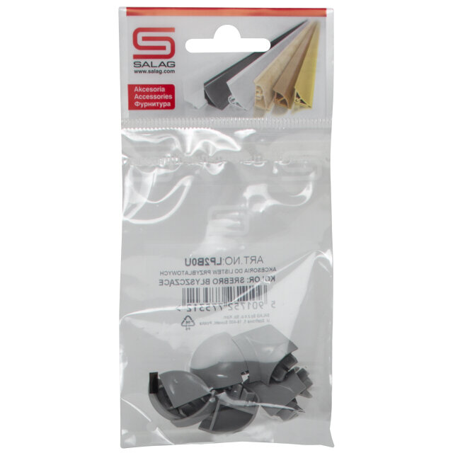 фото фурнитура к профилю SALAG LP2 серая 0U (углы 2 внутр. и 2 наруж. + загл. 2 лев. и 2 прав.)