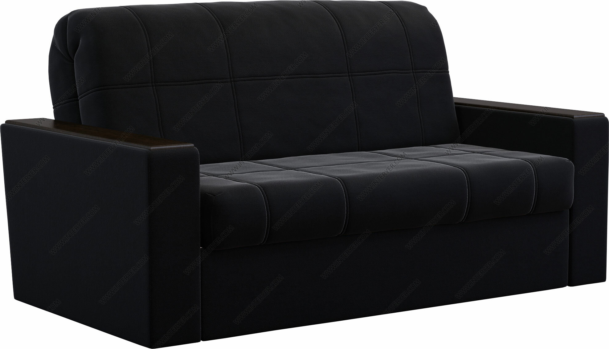 фото Диван аккордеон Leticiya А Виа 3 А7 велюр черный