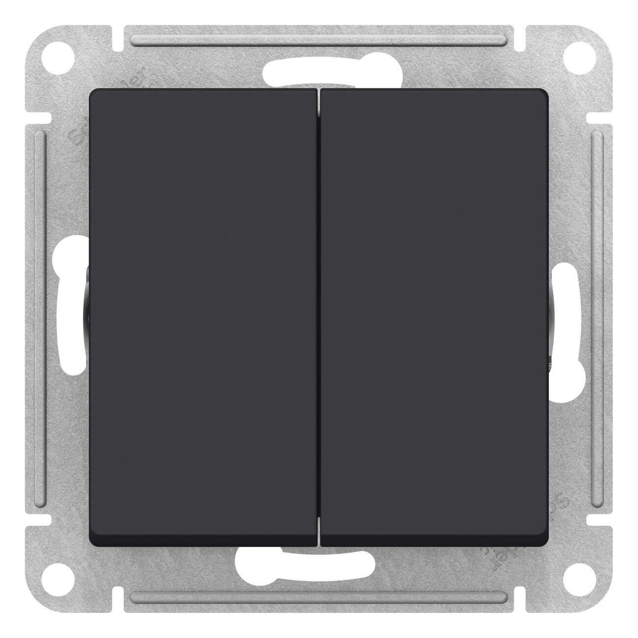 Выключатель 2 кл AtlasDesign карбон 10А механизм встроенный монтаж (Schneider Electric), арт. ATN001051