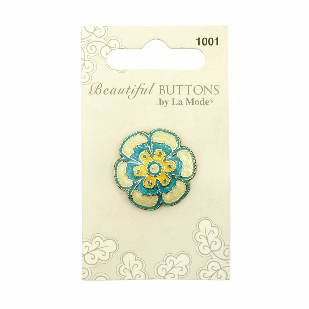 Пуговица BLUMENTHAL LANSING "Beautiful Buttons", Blue, Flower