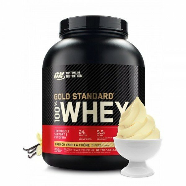 Optimum Nutrition Протеин Optimum Nutrition 100% Whey Gold Standard 2270 г, французский ванильный крем