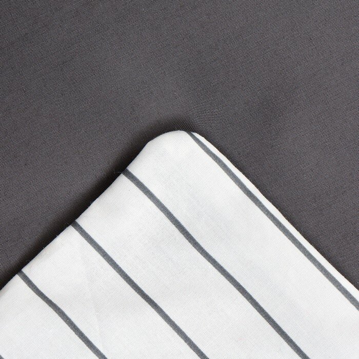 Постельное бельё Этель евро Stripes: grey, 200х215см, 214х240см, 50х70см-2 шт, перкаль,114 г/м2 - фотография № 4