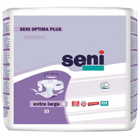 Подгузники для взрослых SENI Optima Plus (Сени Оптима Плюс), Extra Large, 10 шт.