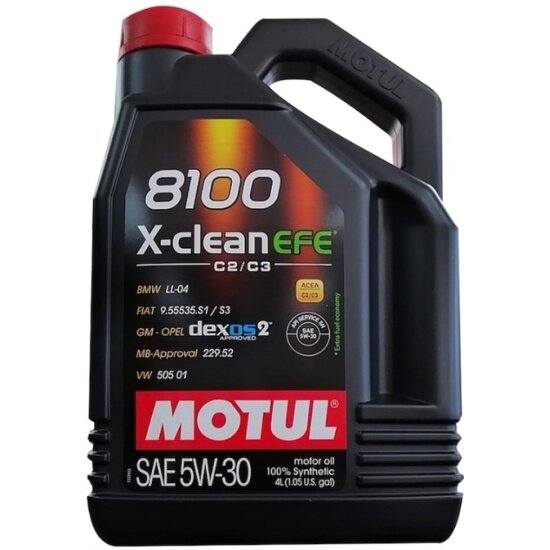 Моторное масло MOTUL 8100 X-Clean Efe 5W-30, 4 л