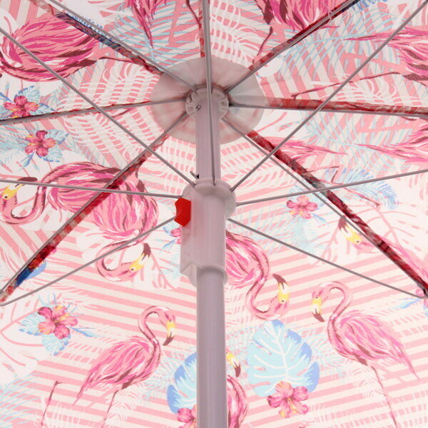 Зонт пляжный D=140см, h=170см «Розовый фламинго» ДоброСад