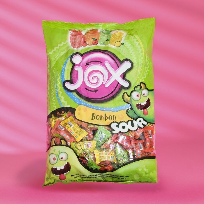 JOX Конфеты с кислой начинкой JOX кислые 5 г х 200 шт в пакете
