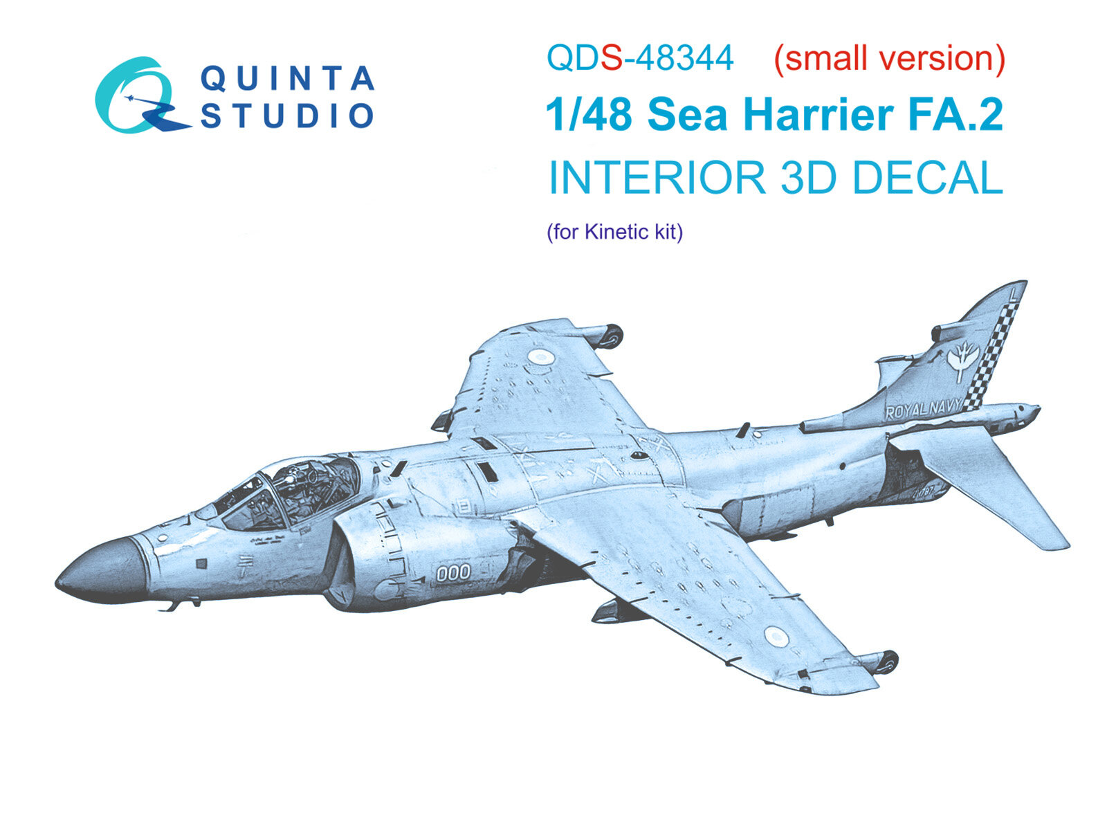 QDS-48344 3D Декаль интерьера кабины Sea Harrier FA.2 (Kinetic) (Малая версия)