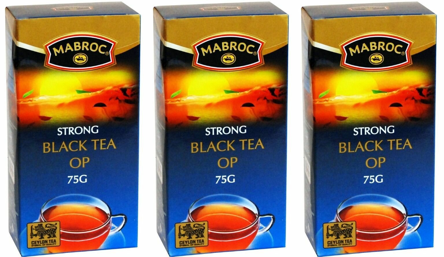 Mabroc Чай черный крупнолистовой OP, Шри-Ланка, 75 г, 3 шт - фотография № 1