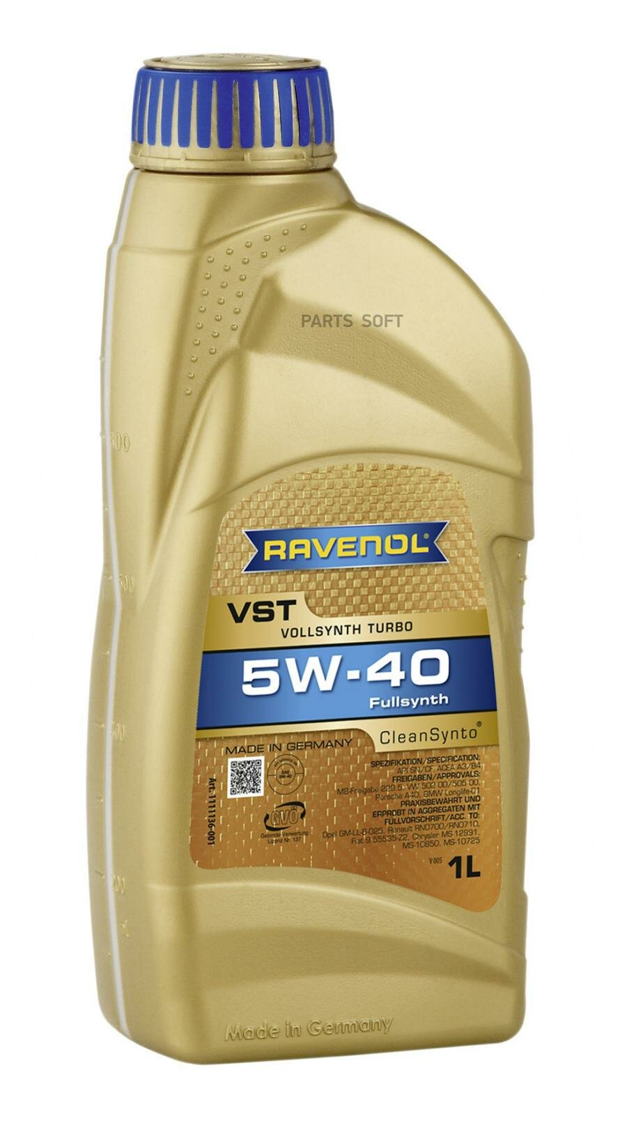 RAVENOL 4014835790117 Масло моторное Ravenol VST 5W-40 1 л 111113600101999