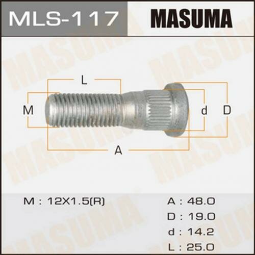 Шпилька колесная ( мин. 5шт) Masuma MLS117 Toyota: 90942-02079 90942-02034 9094202052