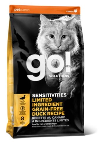 Go! Sensitivities Limited Ingredient Grain Free Duck Recipe - Беззерновой для котят и кошек с чувствительным пищеварением со свежей уткой - 3,36 кг