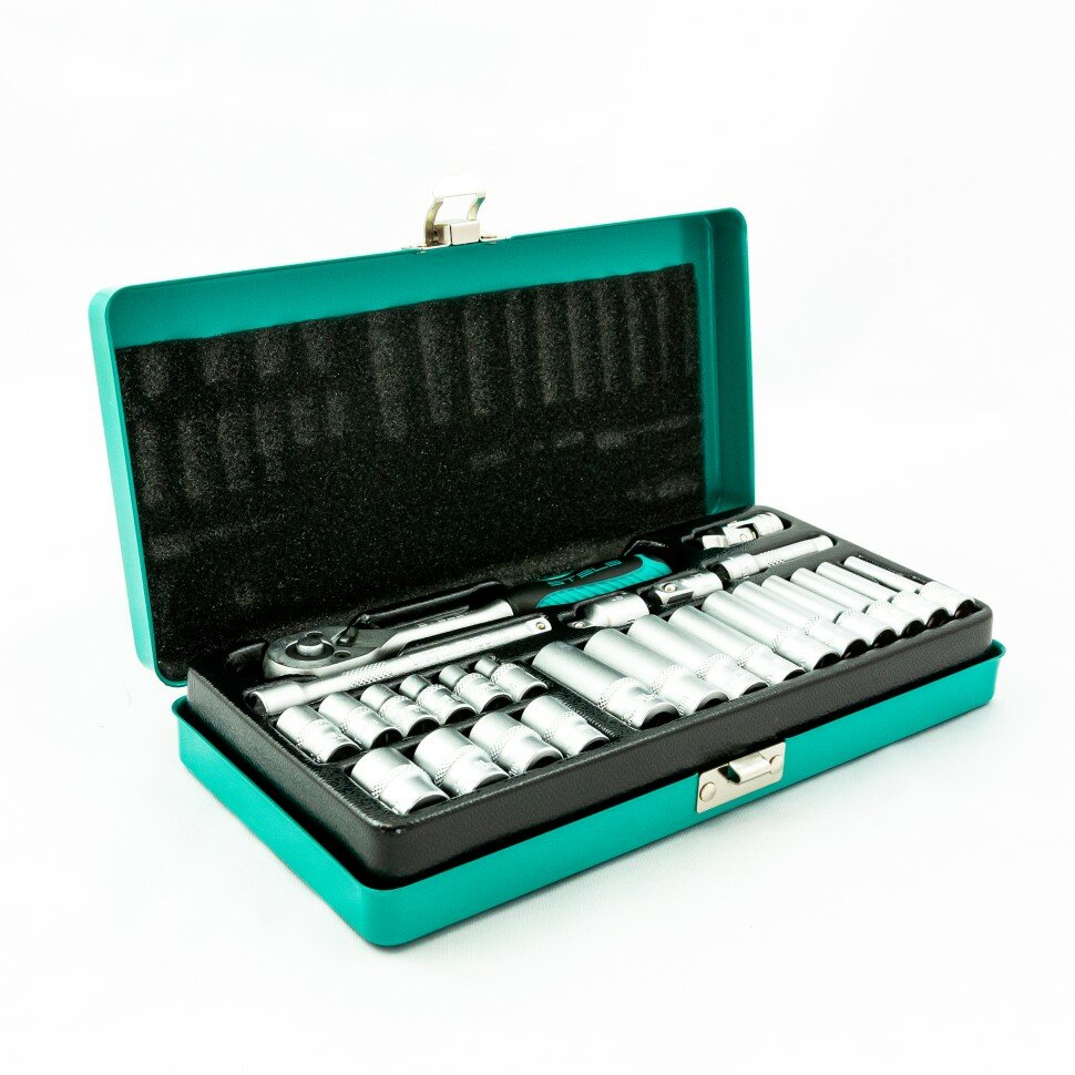 фото STELS Набор торцевых головок с трещоткой, 1/4, 26 предметов Stels, ( 13574 )