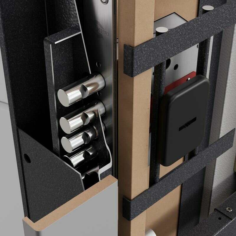 Дверь входная для квартиры Torex Comfort X 950х2050 правый, тепло-шумоизоляция, антикоррозийная защита, замки 4-ого класса, черный/бежевый - фотография № 11