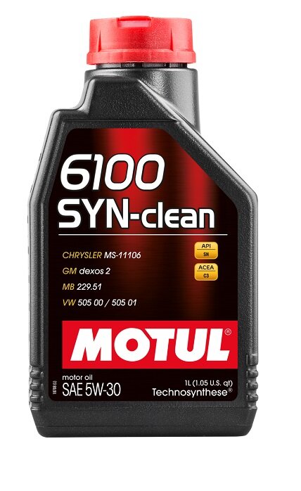 Синтетическое моторное масло Motul 6100 SYN-clean 5W-30, 1 л. 1шт.