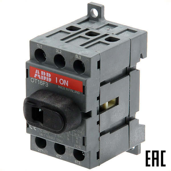 фото Рубильник ОТ16FЗ 16А 3 полюса на DIN-рейку и монтажную плату (АВВ)
