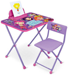 Комплект детской мебели Nika Сказочный патруль, стол + стул, сиреневый