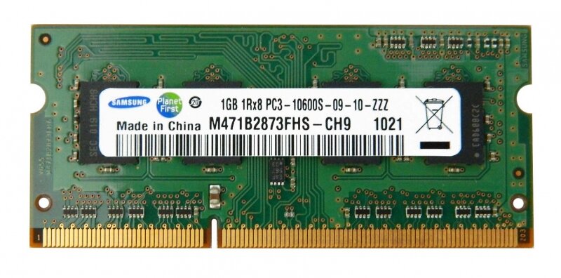 Оперативная память Samsung 1 ГБ DDR3 1333 МГц DIMM CL9 M471B2873FHS-CH9