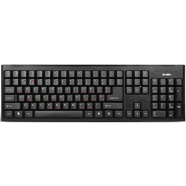 Клавиатура Keyboard SVEN Standard 303 Power USB+PS/2 чёрная SV-03100303PU