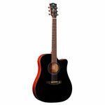 Трансакустическая гитара Kepma EDCE K10 Black Matt - изображение
