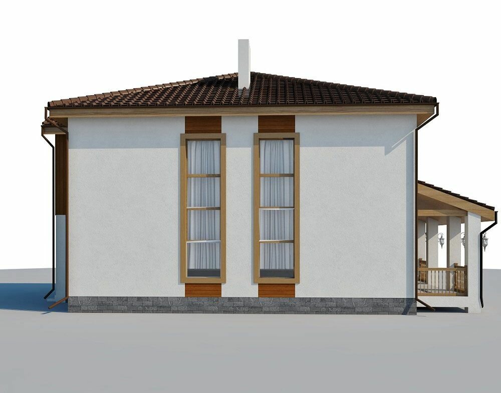 (150м2, 11х9м) Готовый проект двухэтажного дома из газобетона с террасой и камином - AS-2034 - фотография № 5