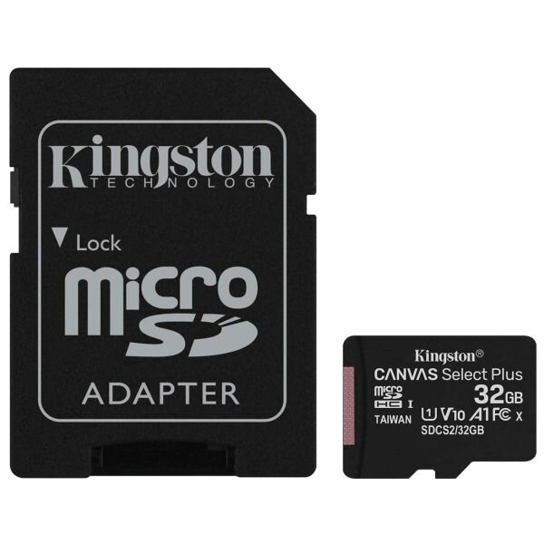 Карта памяти Kingston microSDHC 32Gb microSDXC Class 10 (SDCS2/32Gb)