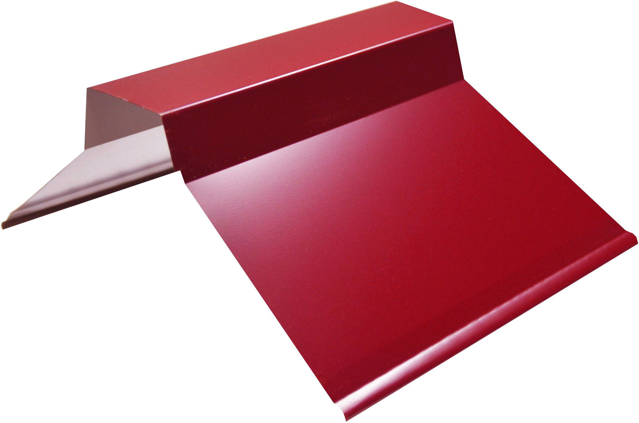 фото Конек с планкой Таврос красный 2000х150х150 мм