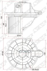 Мотор Отопителя Салона Hyundai Accent 99-/Getz 05- Sat арт. ST-97112-1C000