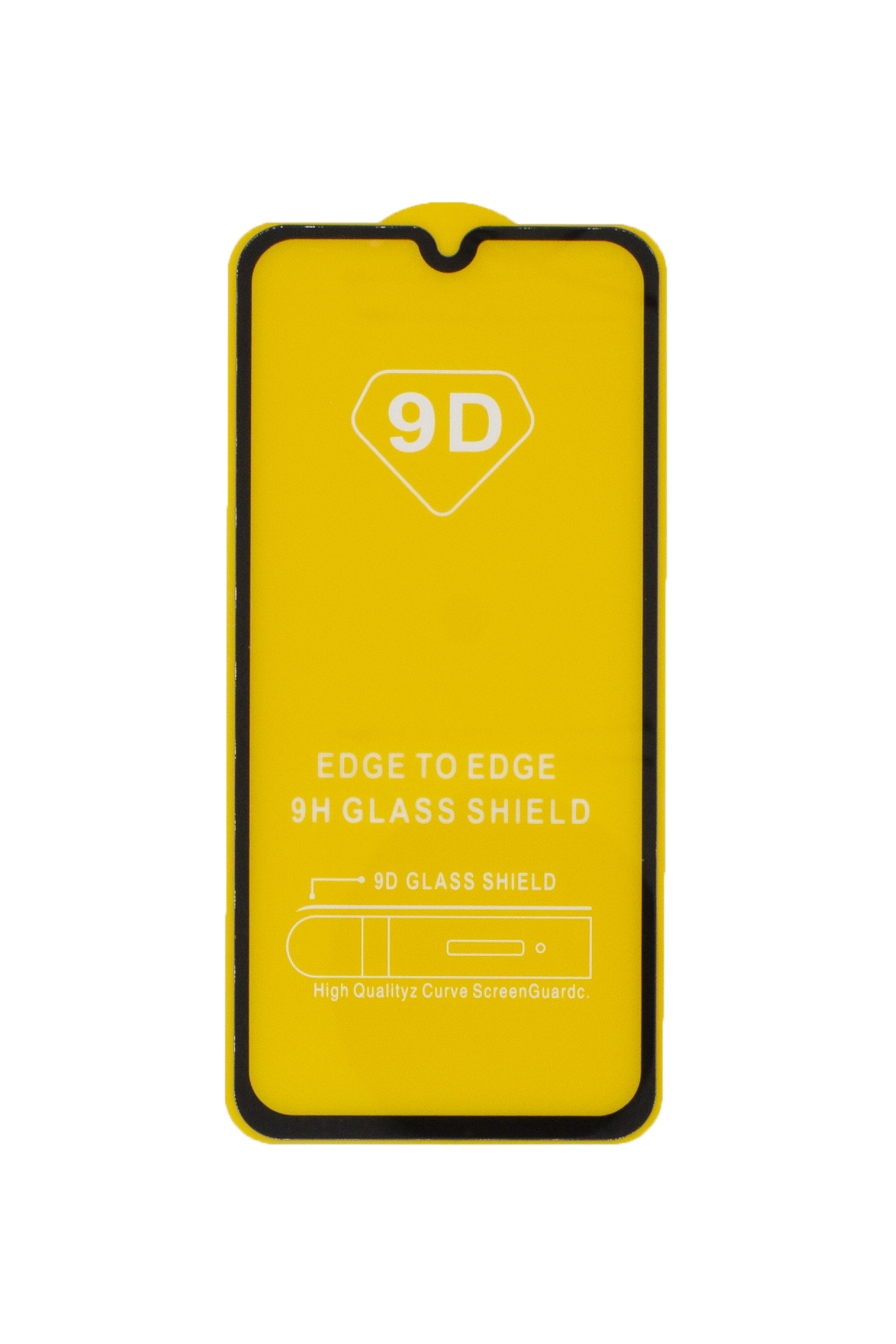 фото Защитное стекло для Samsung A01 Edge To Edge 9H Glass Shield 9D 0,3 мм (желтая подложка)