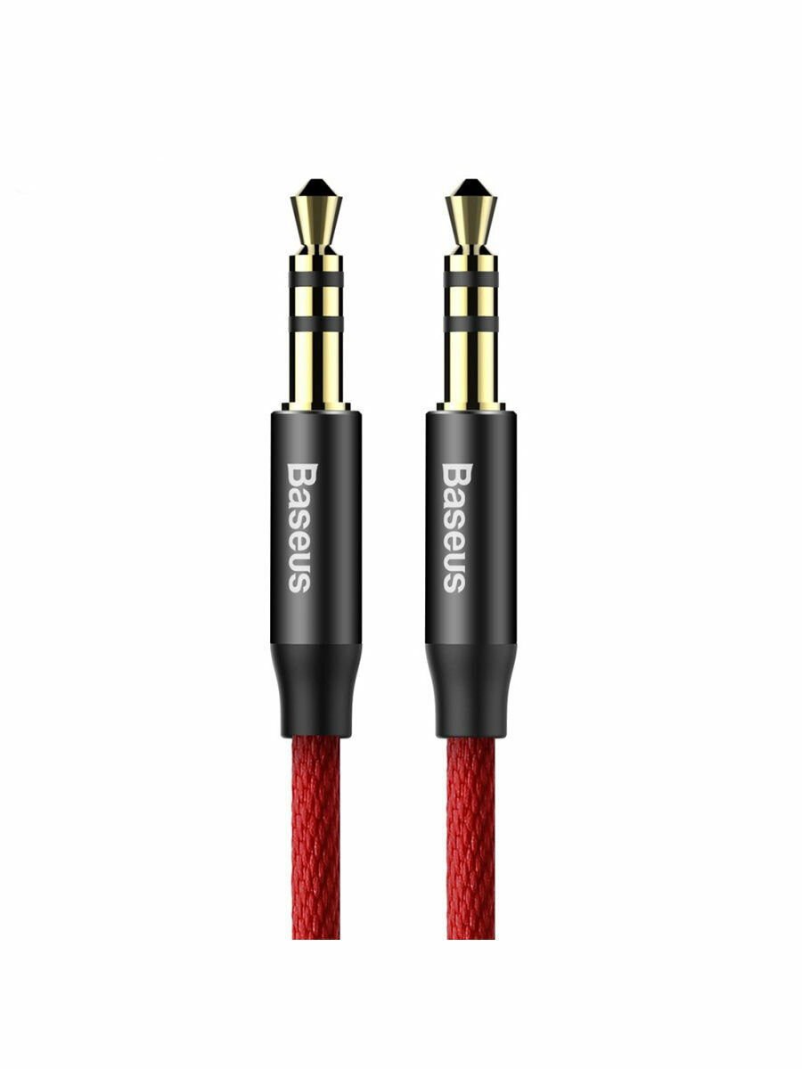 Кабель Baseus Yiven Audio Cable M30 Jack 3.5mm - Jack 3.5mm 1.5m Red-Black (CAM30-C91)