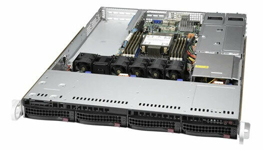 Серверная платформа Supermicro SYS-510P-WTR/1U/1x4189/ 8xDDR4-3200 RDIMM/LRDIMM/ 4x35"