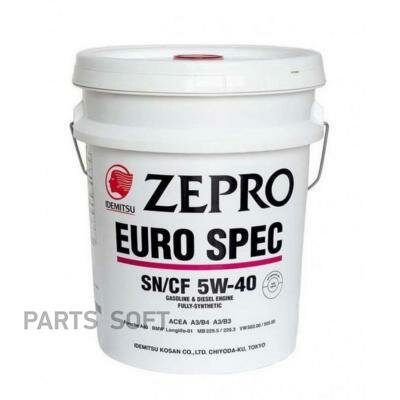 IDEMITSU 1849-020   ZEPRO EURO SPEC 5W-40 SN/CF (20L)