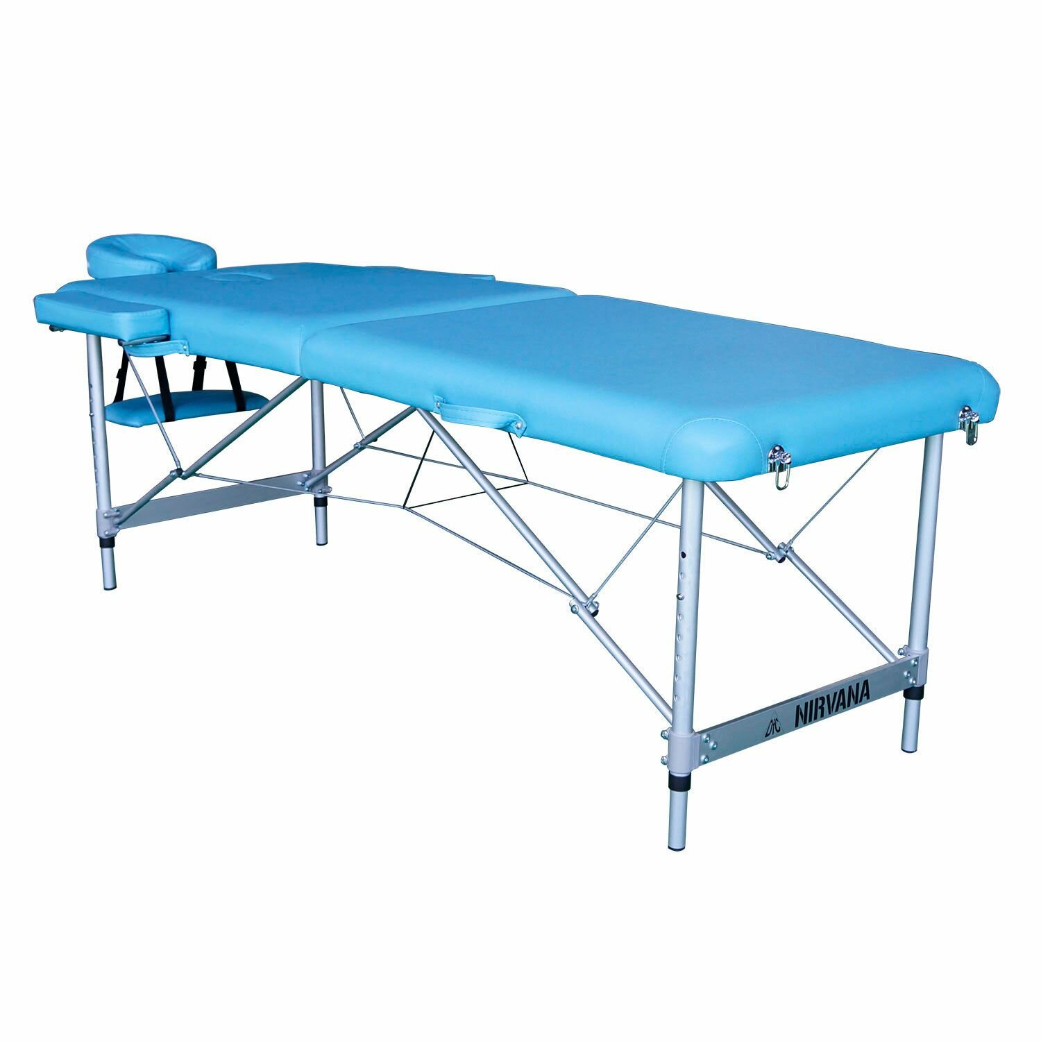 Массажный стол DFC NIRVANA, Elegant LUXE, 186х70х4 см, алюм. ножки, цвет светло-голубой (Lt.Blue) - фотография № 2