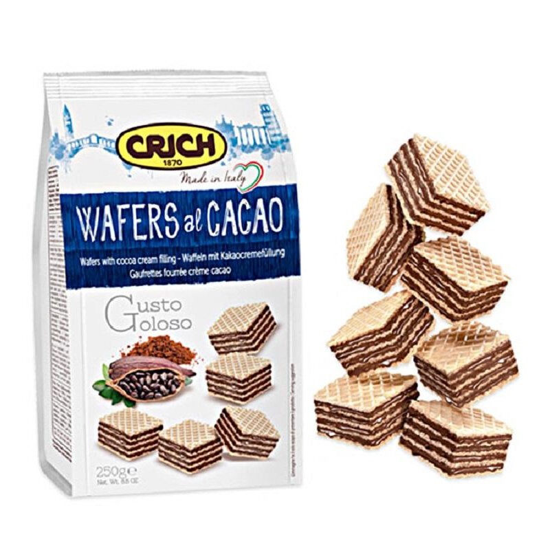 Вафли Crich Wafers с какао-кремовой начинкой, 250г, 2 уп.