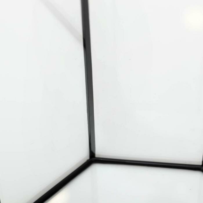 Аквариум восьмигранный с крышкой, 24 литра, 25 х 25 х 46/50 см, чёрный - фотография № 6