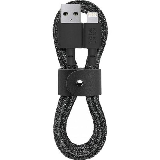 Кабель зарядный NATIVE UNION BELT CABLE, USB-A/LIGHTNING, длина 1,2м. чёрный космос