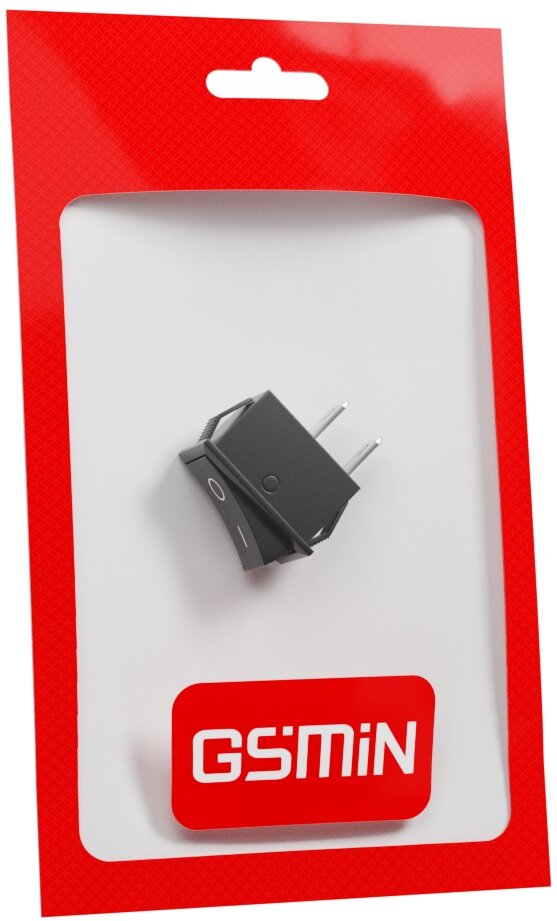 Кнопка выключатель (тумблер) GSMIN K3 ON-OFF 3А 250В AC 2-Pin (15x10x15мм) комплект 3шт (Черный) - фотография № 4