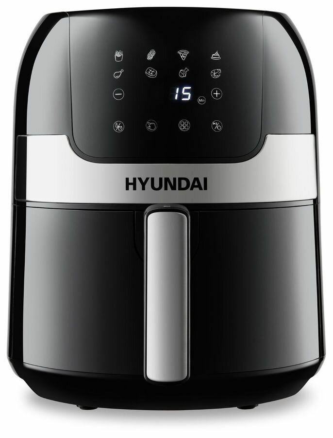 Аэрогриль HYUNDAI HYF-3555.серебристый/черный