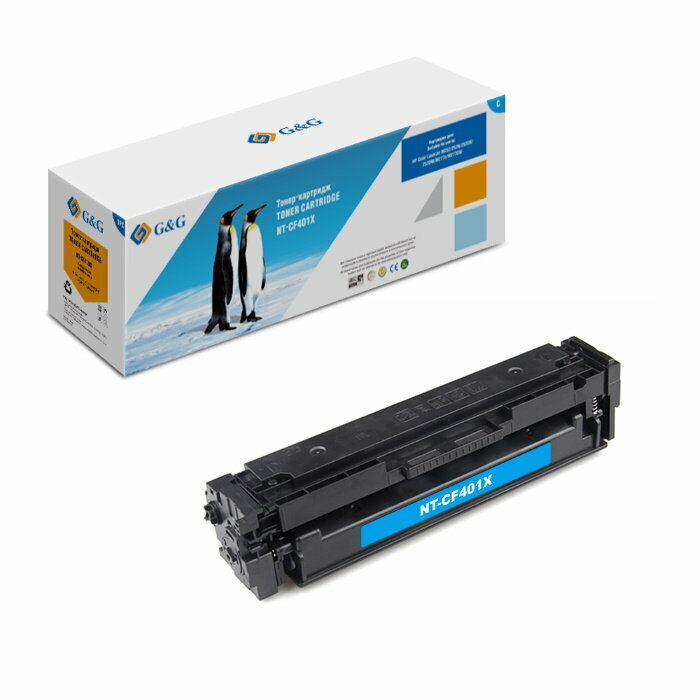 Тонер-картридж Gamp;G NT-CF401X голубой 2300 страниц для НР LaserJet Color M252 /n/dn/dw M277n/dw