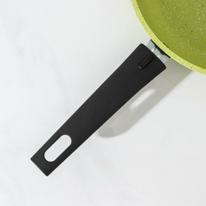 Сковорода Trendy style, d 22 см, съёмная ручка, антипригарное покрытие, цвет зелёный - фотография № 4