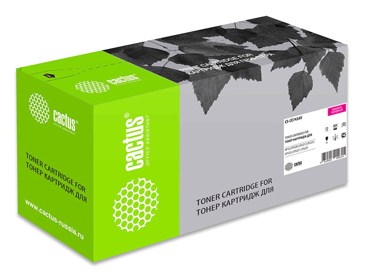 Картридж лазерный Cactus CS-CE743A CE743A пурпурный (7300стр.) для HP LJ CP5220/CP5221/CP5223/CP5225