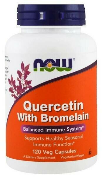 NOW Quercetin with Bromelain, 120 .