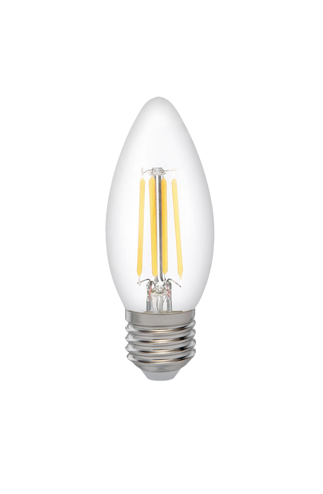 Лампа светодиодная свеча PLED OMNI C35 8W E27 3000K CL (8W=75Вт, 760Lm) 230/50 Jazzway - фотография № 2