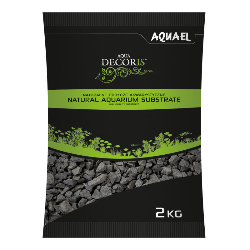 Грунт AQUA DECORIS BASALT GRAVEL 2 - 4мм, 2кг (черный) AQUAEL (10 шт)