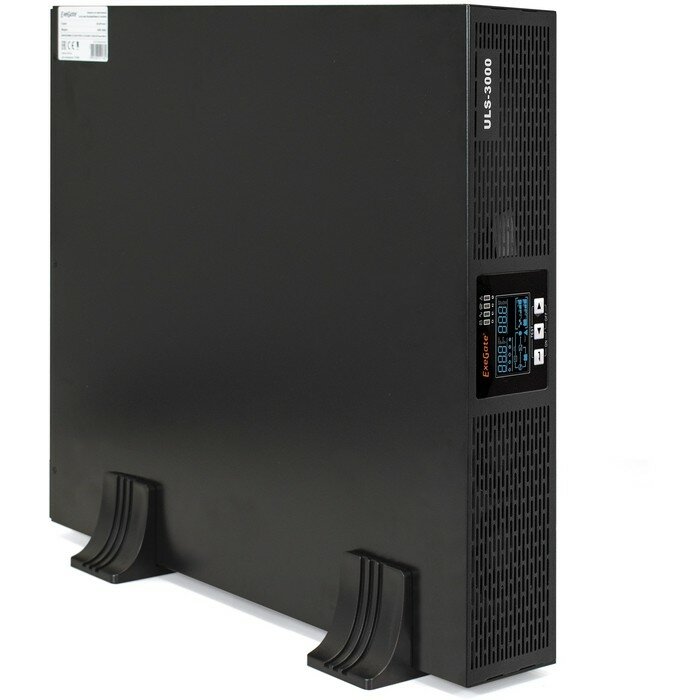 ИБП On-line ExeGate PowerExpert ULS-3000. LCD. AVR. C13. USB. RS232. SNMP.2U <3000VA/3000W On-Line LCD 6*IEC-C13 RS232 USB SNMP-slot Rackmount 2U/Tower Black>