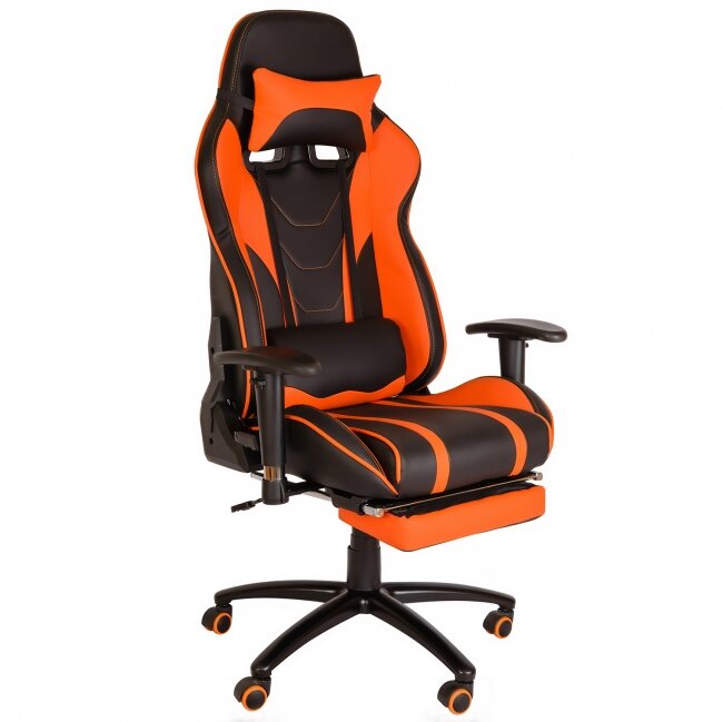 Кресло игровое MFG-6016 Меб-фф 404486, MFG-6016 black and orange (DK) - фото №1
