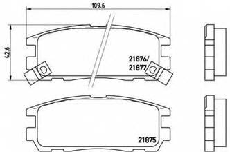 P59021_=GDB1187=D4034M-01 !колодки дисковые з.\ Opel Monterey/Frontera, Great Wall Hover all 91> BREMBO P59021